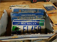 7 assorted Michigan license plate