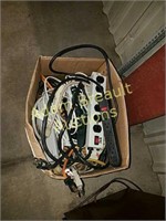 Box of power strips, extension cords