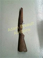 Vintage wood rifle stock and forearm