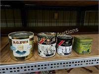 4 vintage tobacco / tea tins