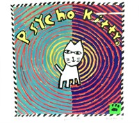 PSYCHO KITTY SIGNED & #'D DAVE FAVILLE PRINT