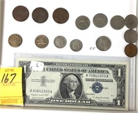 TYPE COINS AND SILVER CERTIFICATE