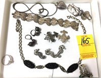 LOT OF SILVER JEWELRY