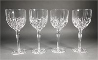 4 WATERFORD MARQUIS CRYSTAL TOASTING WINE STEMS