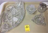 CUT GLASS LOT, INCL BACCARAT AND NICE TRAY
