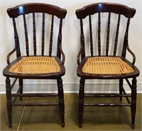 CANE SEAT CHAIRS (2)