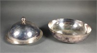 CHRISTOFLE SILVER BUTTER DOME AND BOWL