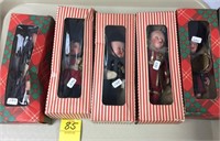SET OF FIVE 1950S ENGLISH DOLLS IN ORIG BOXES