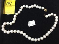 14K GOLD PEARL NECKLACE 8MM 18"