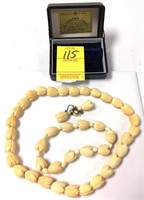 IVORY PARURE, NECKLACE, BRACELET AND EARRINGS