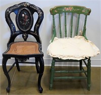 HAND PAINTED CHAIRS (2)