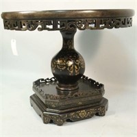 19th C. CHINESE & BLACK LACQUERED CENTER TABLE