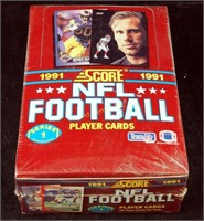 New 1991 Score N F L Football Player Cards  Box