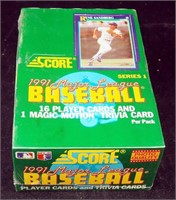 Score 1991 New Baseball Player Cards Box Set