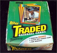 New 1990 Topps Traded Baseball Cards Box Set