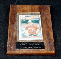 1984 Corey Snyder Cleveland Indians Signed Card