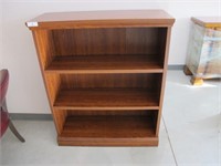 3 FT X 3-1/2 FT CHERRY STAINED BOOK SHELF MADE BY