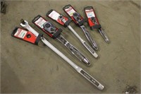 CRAFTSMAN TOOLS- (3) RATCHETS AND (2) BREAKER