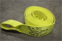 5"x30FT TOW STRAP 50,000 TENSILE STRENGTH, UNUSED
