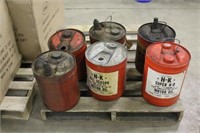 (6) METAL GAS CANS