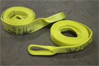 3"x11FT AND 2"x15FT TOW STRAPS, UNUSED