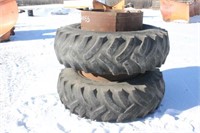 (2) 18.4-34 ARMSTRONG TRACTOR DUAL TIRES WITH