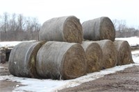 (10) 2016 1ST CROP 5FT MIXED GRASS HAY ROUND BALES