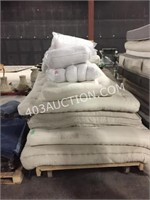 Lot of 5 Futon Mattresses and 18 Pillows