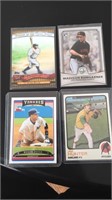 4 card baseball card lot Babe Ruth topps history