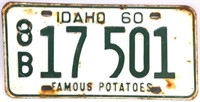 1960 Idaho License Plate
