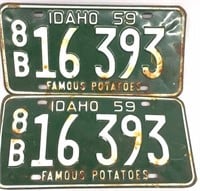 1959 Idaho Matching license Plates