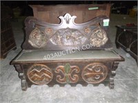Very Detailed Antique Wood Storage Bench