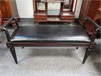 GOTHIC LEATHER SOFA DRESSING BENCH