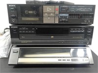Système audio Sony, tape cassette, table