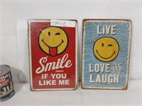2 affiches 12x8po metal signs