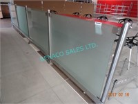 LOT, 16' GLASS + STAINLESS STEEL DIVIDER