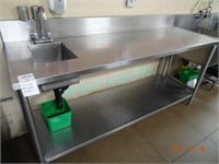 1X, 77" x 28" S/S COUNTER W/ SINK