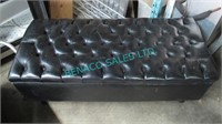 1X, BLACK 53" x 24" BUTTON TUFFTED BENCH SEAT