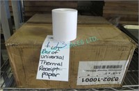 LOT, BOX OF UNIVERSAL THERMAL RECEIPT PAPER