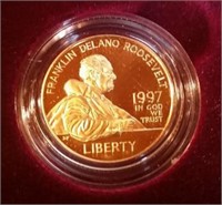 1997 FDR Proof $5 Gold