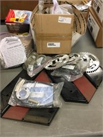 Lot of various size sprockets, two packages of