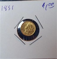 1851 $1 Liberty Head Gold