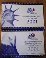 2001 US Mint Proof Set & Quarter Proof Set