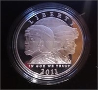 2011 US Army Proof Silver Dollar