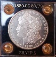 1880 over 79 CC Morgan Dollar
