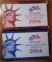 2004 US Mint Silver Proof Set & Proof Set