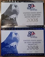 2008 State Quarter Silver Proof Set and Proof Set