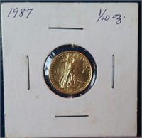 1987 1/10 oz  American Gold Eagle