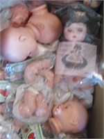 4 BOXES FULL DOLL MAKING ITEMS ! SOME VINTAGE !