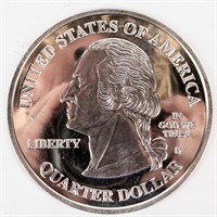Coin 4 Ounce .999 Silver Large Quarter